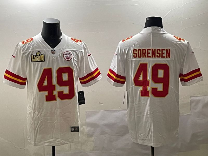 Men Kansas City Chiefs #49 Sorensen White Second generations 2025 Nike Limited NFL Jersey style 3->kansas city chiefs->NFL Jersey
